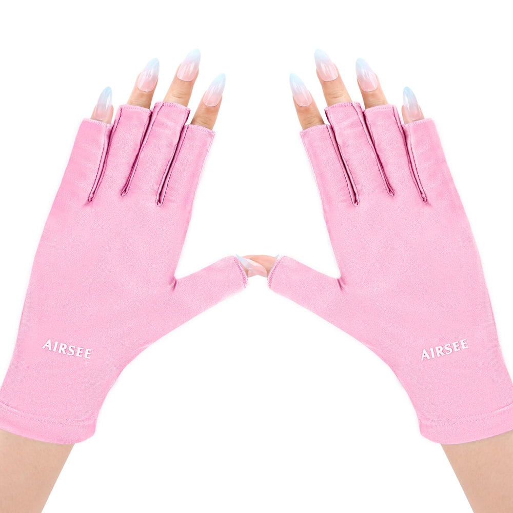 AIRSEE light pink gloves front view showing coverage and style benefit