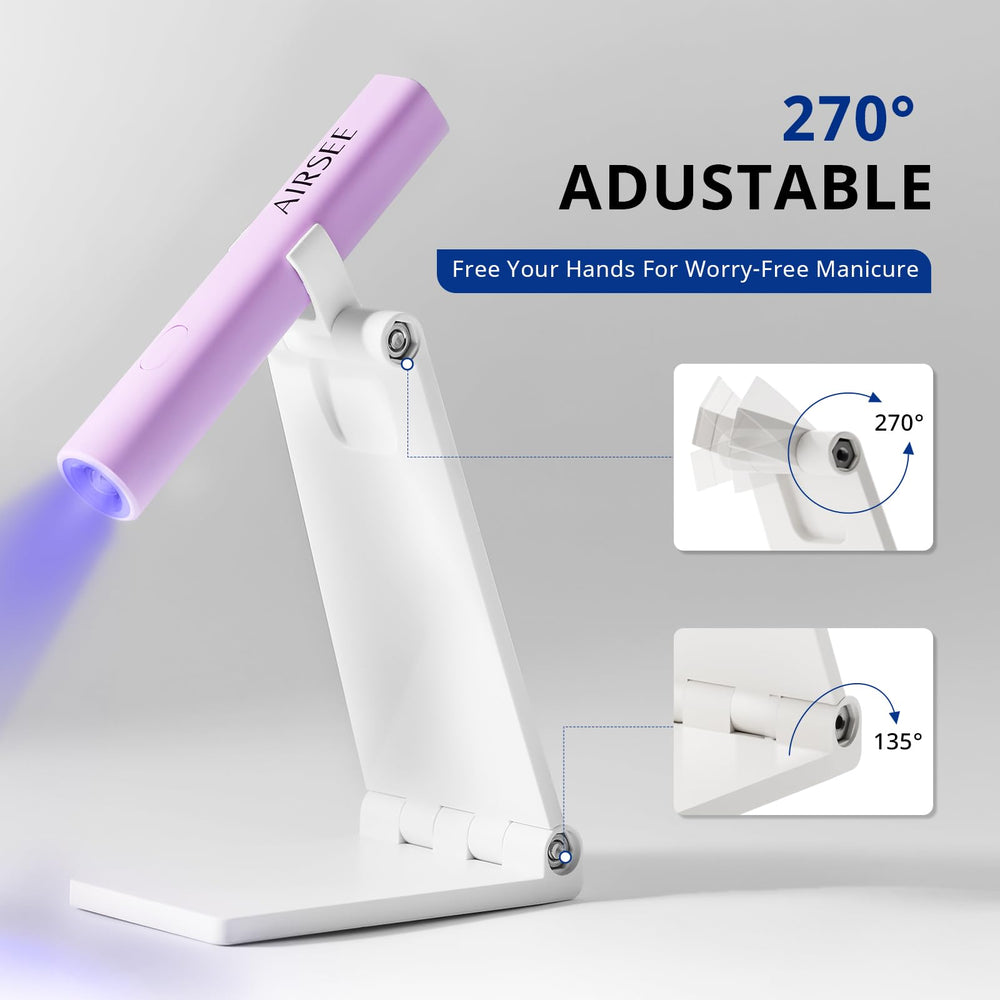 AIRSEE handheld curing a nail demonstrating spot work benefit accurate detail control