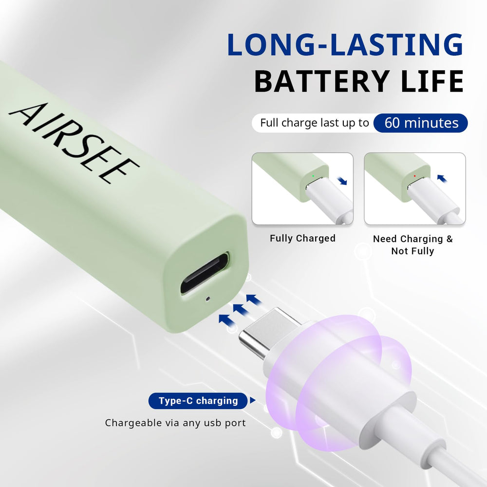AIRSEE lamp on 270-degree stand curing nails hands-free for precise results