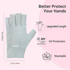 AIRSEE hand with glove beside ruler for size and fit reference