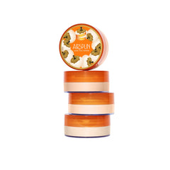 Airspun in a makeup bag showing Honey Beige 2pk for everyday use