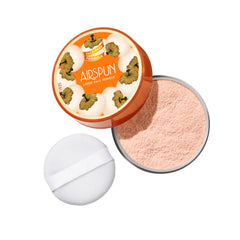 Airspun open sifter detail revealing microspun powder for smooth finish