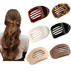 AITELEI front view of six flat hair clips showing packaging and compact benefit
