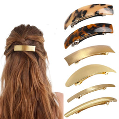 AITELEI gold barrettes front packaging showing polished finishes and six-clip set benefit