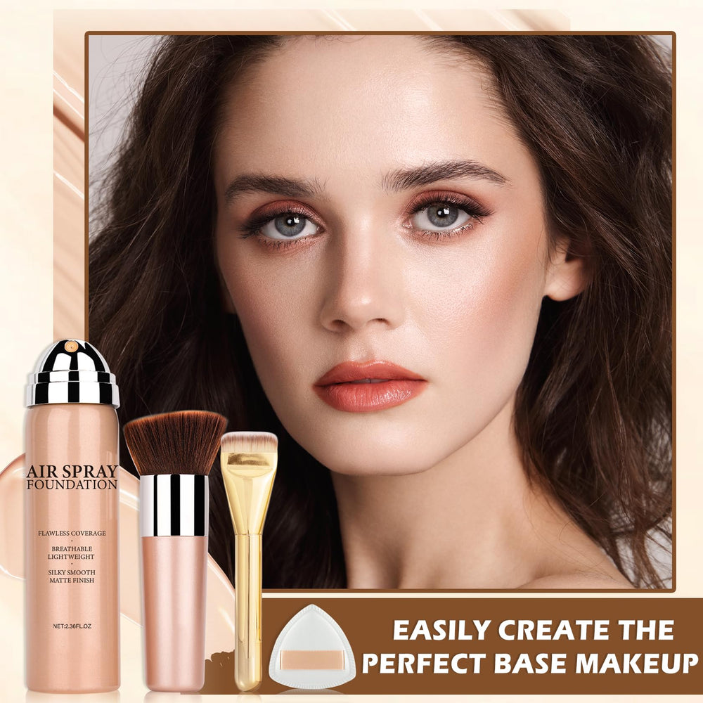AIUEO lifestyle image applying mist outdoors for fresh, long-lasting makeup
