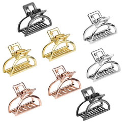 Akamino front view of eight metal clips showing mixed finishes and compact pack benefits