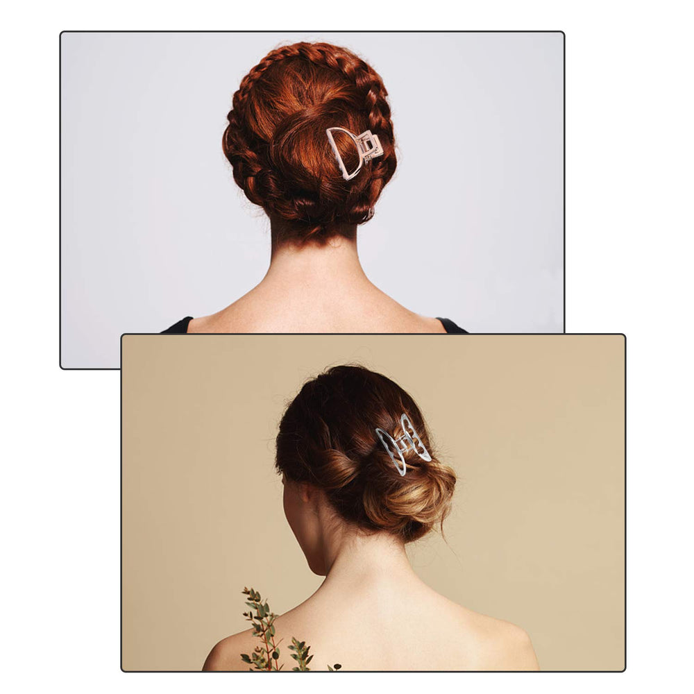 Akamino clip securing a half-bun demonstrating neat style and secure hold