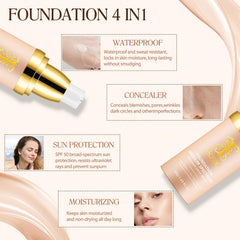 akareni before after comparison showing coverage and wrinkle-softening effect