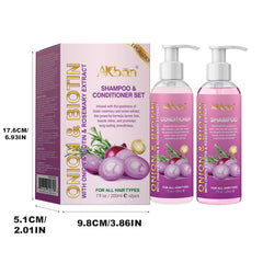 AKBAN applying shampoo to wet hair for improved manageability and softness