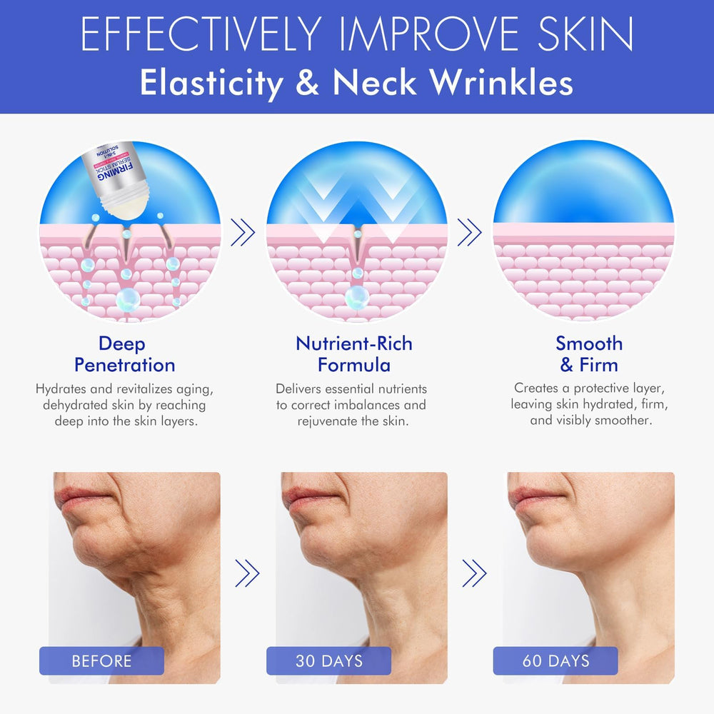 Akeeronn being applied to neck demonstrating firming coverage and smooth finish