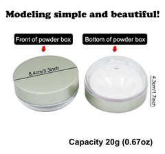 AKOAK open compact with puff ready for immediate powder application benefit