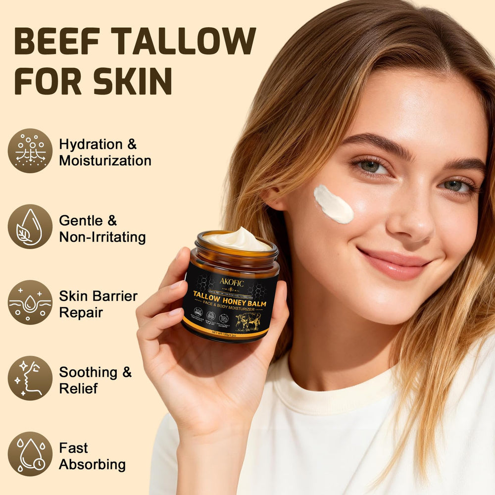 AKOFIC open balm close-up displaying creamy texture for easy absorption