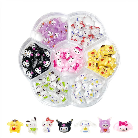 Akutoer front package view showing 70-piece mixed kawaii charms for easy crafting