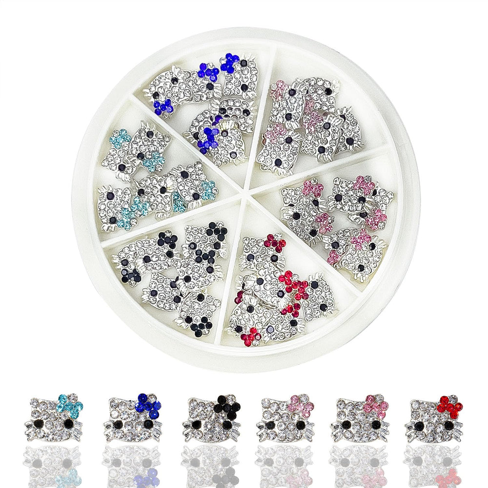 akutoer front packaging showing 36-piece kawaii nail charms and variety benefits