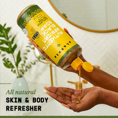 Alaffia creamy lather closeup demonstrating gentle, moisturizing foam