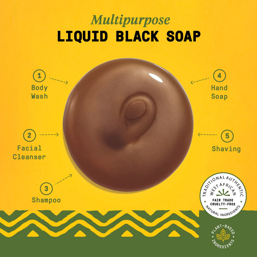 Alaffia being used as shampoo in wet hands to cleanse scalp