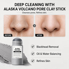 Generic Alaska Volcano applying stick to nose area targets blackheads effectively