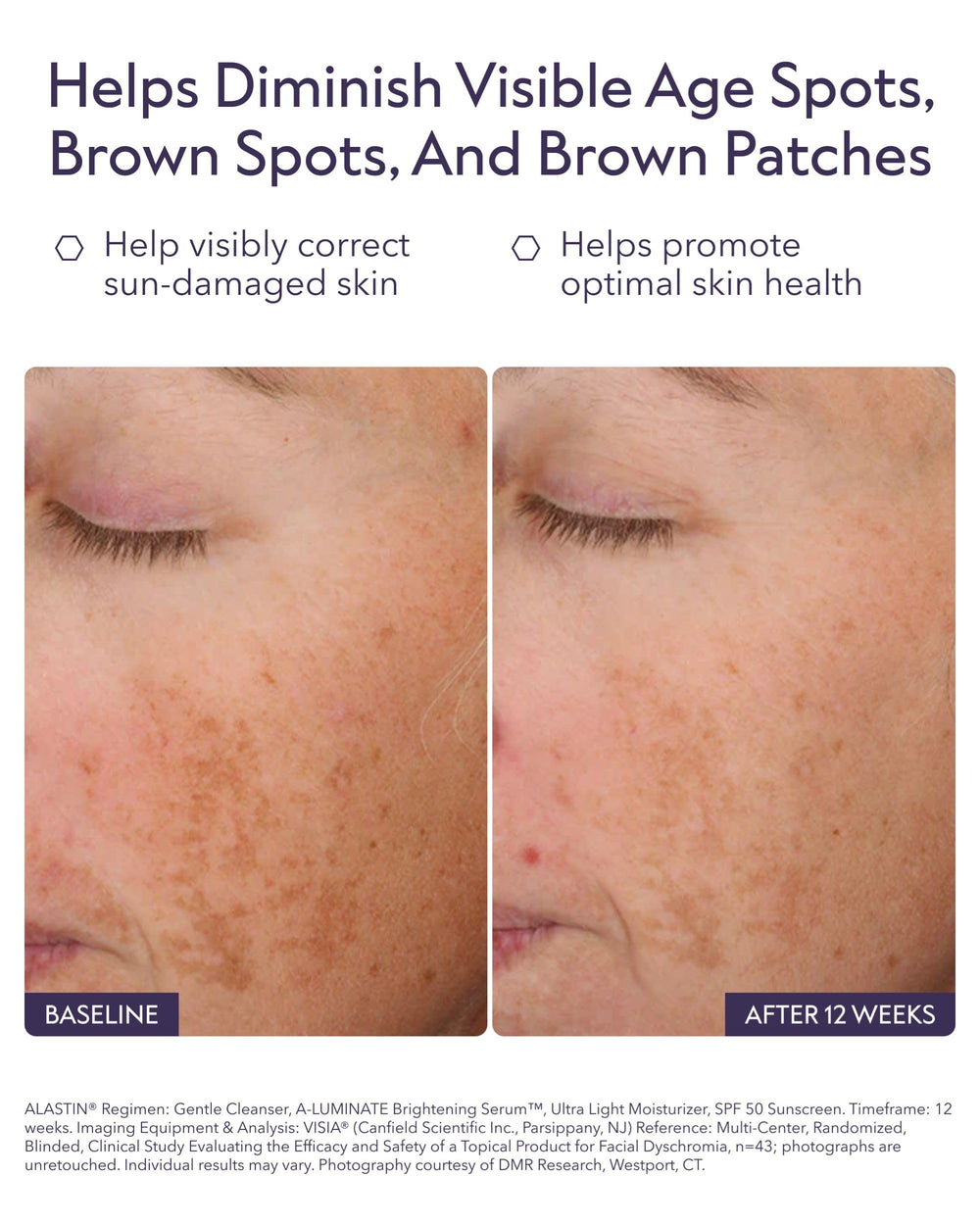 ALASTIN Skincare serum texture on skin demonstrating lightweight, non-greasy finish