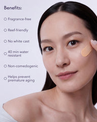 ALASTIN Skincare applied to face and neck for even tone and sun protection