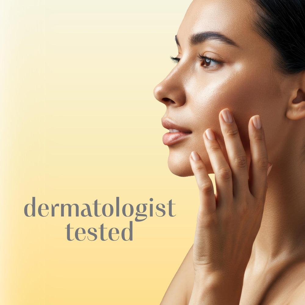 Alba Botanica patch applied on cheek showing discreet protection benefit