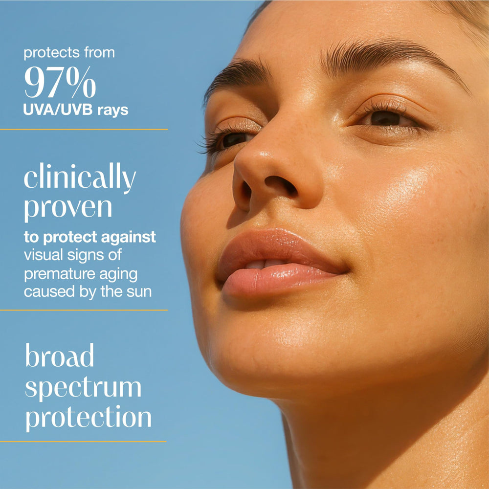 Applying Alba Botanica sunscreen to face for lightweight protection