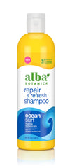 Alba Botanica bottle front packaging showing Ocean Surf benefits