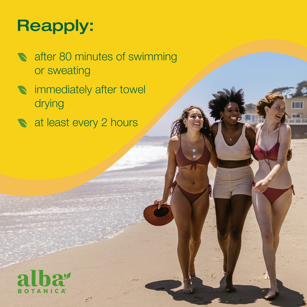 Alba Botanica bottle held in hand showing compact 5 fl oz size for travel-friendly convenience