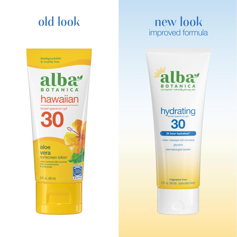 Alba Botanica close-up lotion texture demonstrating fast-absorbing hydration