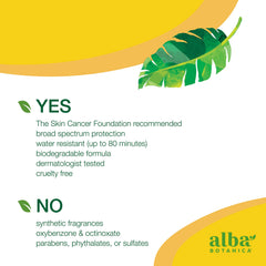 Alba Botanica spray texture on skin absorbed quickly for a non-greasy, smooth finish