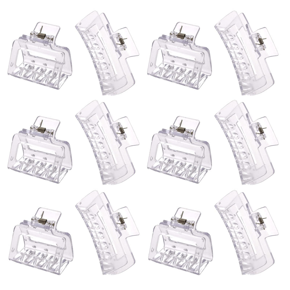 Alemaky front packaging showing full 12-piece clear clip set and box, organized