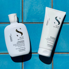 ALFAPARF MILANO conditioner applied to hair showing detangling benefit