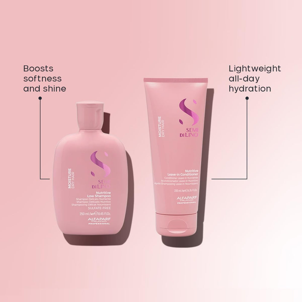 ALFAPARF MILANO hair before and after showing increased shine and softness