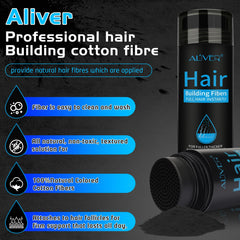 ALIVER application in hand ready to sprinkle for quick thicker hair