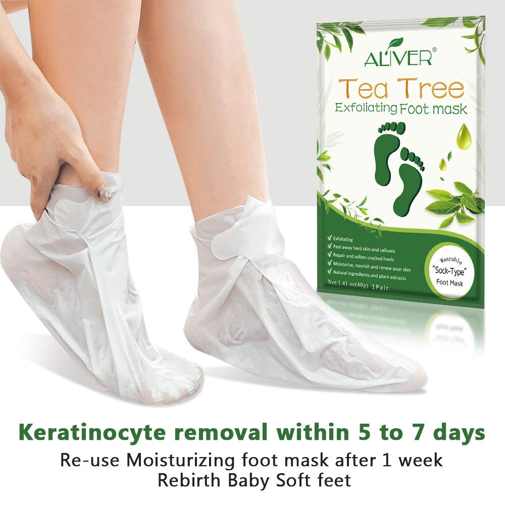 ALIVER person relaxing with feet elevated during a home spa treatment using mask