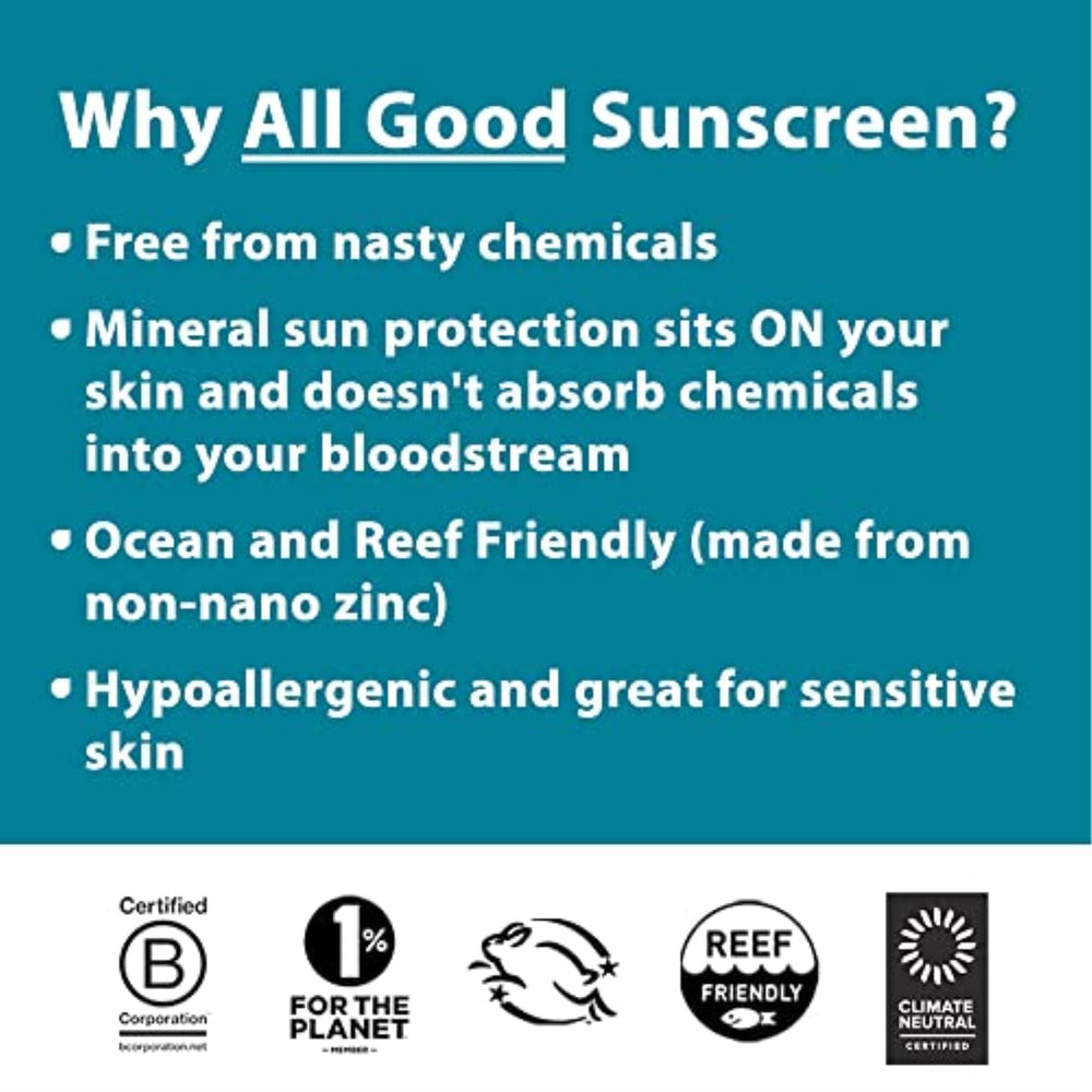 All Good sunstick creamy texture close-up highlighting smooth, moisturizing finish