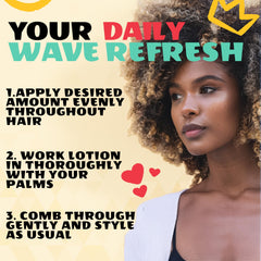 AllDay Locks before and after waves comparison showing improved definition and reduced frizz