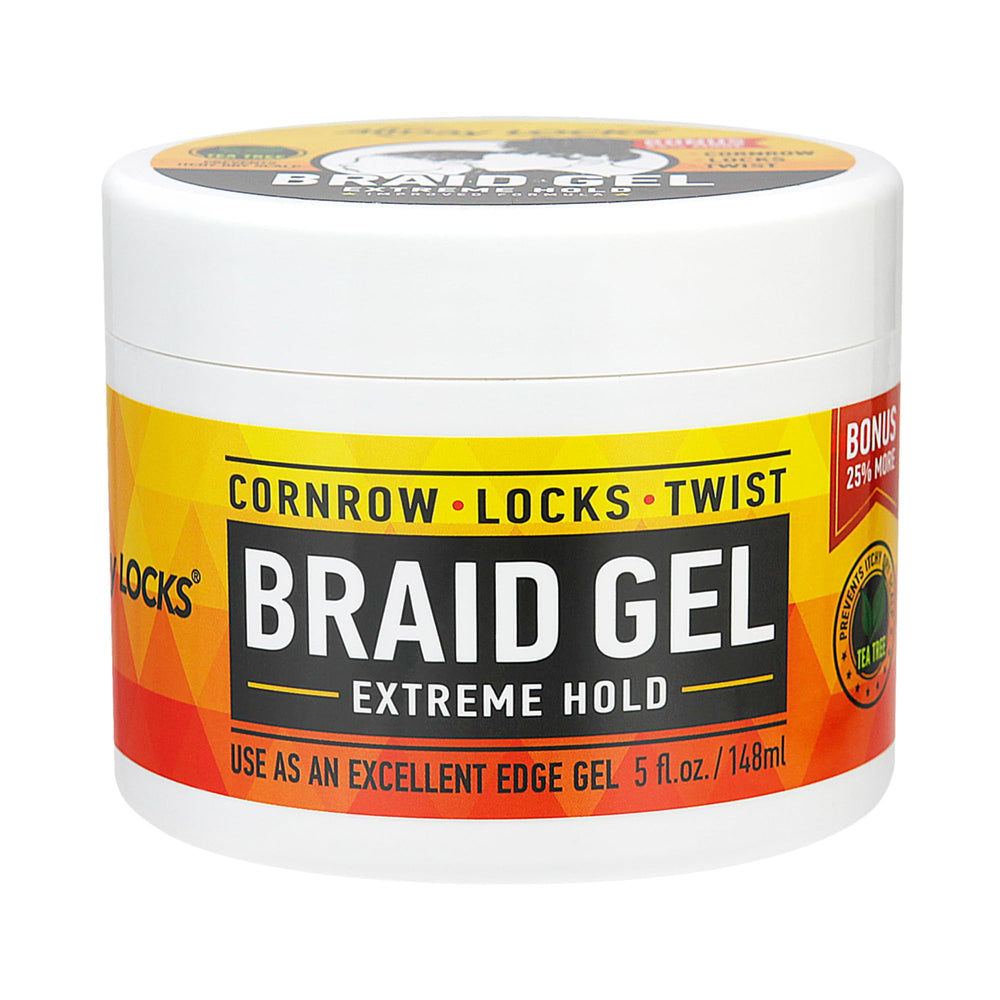 AllDay Locks front jar view showing label and 5 oz product benefit hold