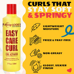 AllDay Locks applied to damp hair by hand, demonstrating easy spreadability