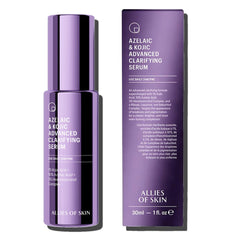 Allies of Skin bottle front view showing clear formula and benefits