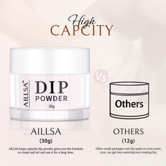 AILLSA finished glossy nails in soft pink showing long-lasting, salon-quality shine