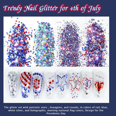 Allstarry blue chunky flakes close-up showing texture and long-lasting shine