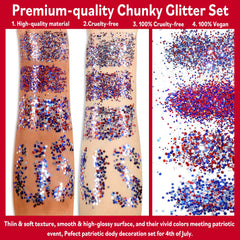 Allstarry detailed blue round glitter offering bright festival shimmer