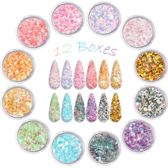 Allstarry close-up of iridescent flakes highlighting ultra-thin texture benefit