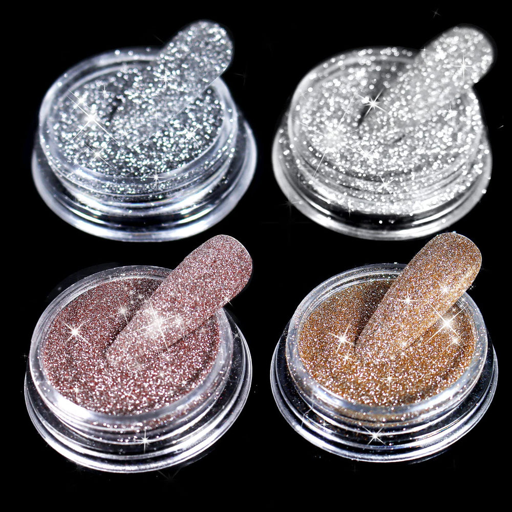 Allstarry front packaging showing four glitter pots and brand clarity