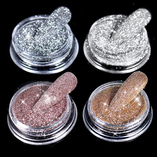 Allstarry front packaging showing four glitter pots and brand clarity