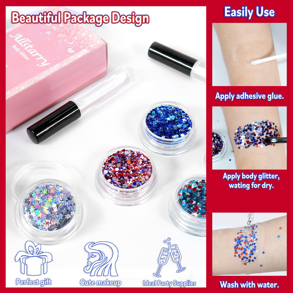 Allstarry clear glue gel tubes beside open jar showing easy adhesion