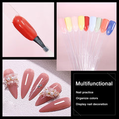 Allstarry swatch stick used for detailed nail art practice demonstrating precision benefit