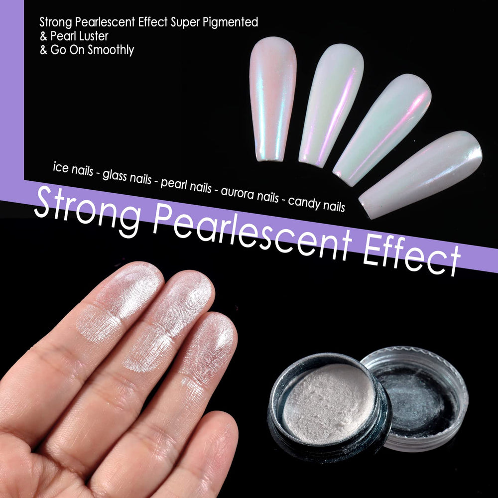 Allstarry macro of powder texture revealing fine shimmer for smooth chrome application
