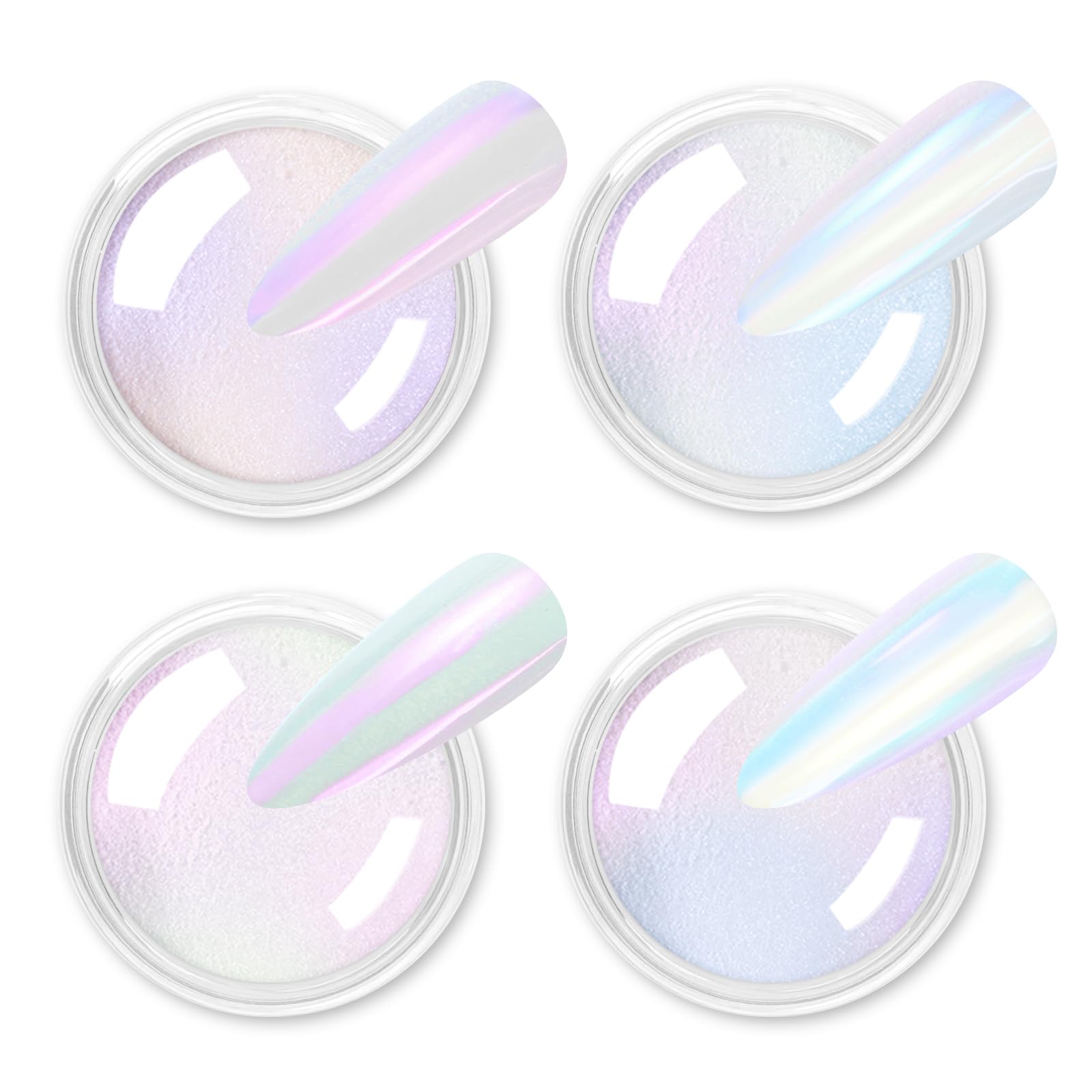 Allstarry front packaging showing four chameleon powder bottles and benefits