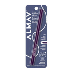 Almay eyeliner front packaging showing Black Amethyst shade and benefits